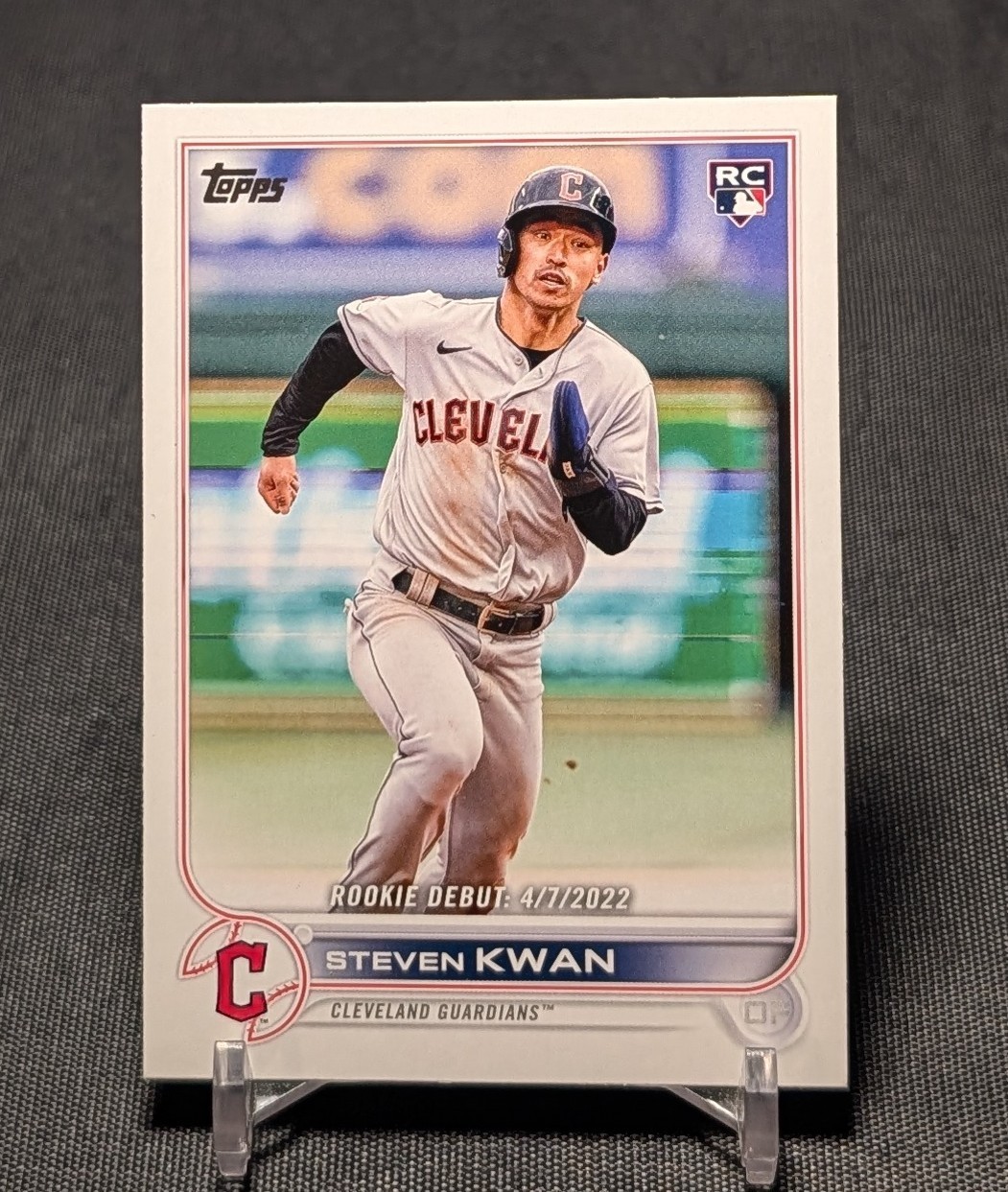 Steven Kwan MLB Debut Rookie RC 2022 Topps Update Card #US54 Cleveland Guardians
