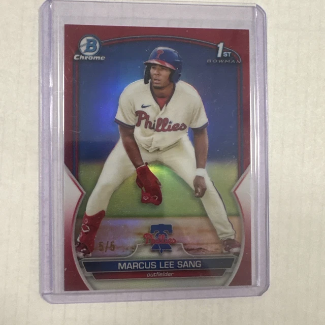 2023 Bowman - Chrome Prospects Marcus Lee Sang #BCP-126 True Red 5/5