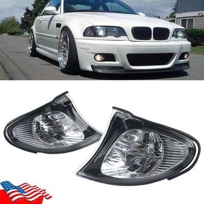 Pair Clear Corner Light Lamp For BMW 3 Series E46 4D Sedan Wagon 2002-2004 2005