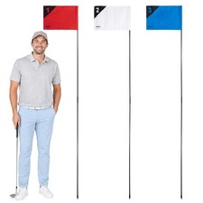 GoSports Golf Flags 3 Pack   Portable Foldable Backyard 6 ft 7 in, Multicolor