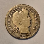 Nicer Low Mintage good 1906 D Barber Liberty Dime