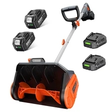 Taskstar Electric Snow Sweeper W/Led Light&Wheels 23Ft Distance 40V 16X8-Inch Co