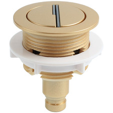 Toilet Flush Valve 38mm Dual Push Button Chrome Plated ABS Construction