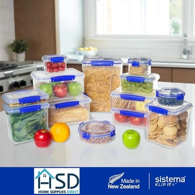 Sistema Klip It Plus Rectangle Leak Proof Plastic Food Storage Container