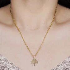 Pori Jewelers 14K Yellow Gold Polished "Tree Of Life" Charm Pendant