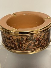 Vintage Ashtray - Hunting Scenes - Hand Made In Italy Florentine