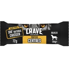 15 x 72g Crave Grain Free Protein Centres Maxi Adult Dog Treats Chicken BB-Dec25