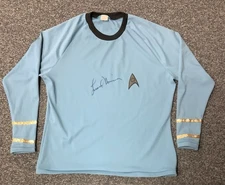 Leonard Nimoy Signed Shirt Blue Star Trek Spock Uniform Autographed JSA