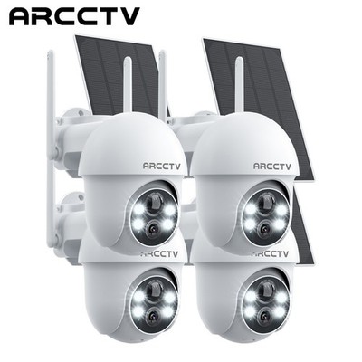 2K Wireless WiFi Outdoor Home Security Camera System Home Solar Battery Powered