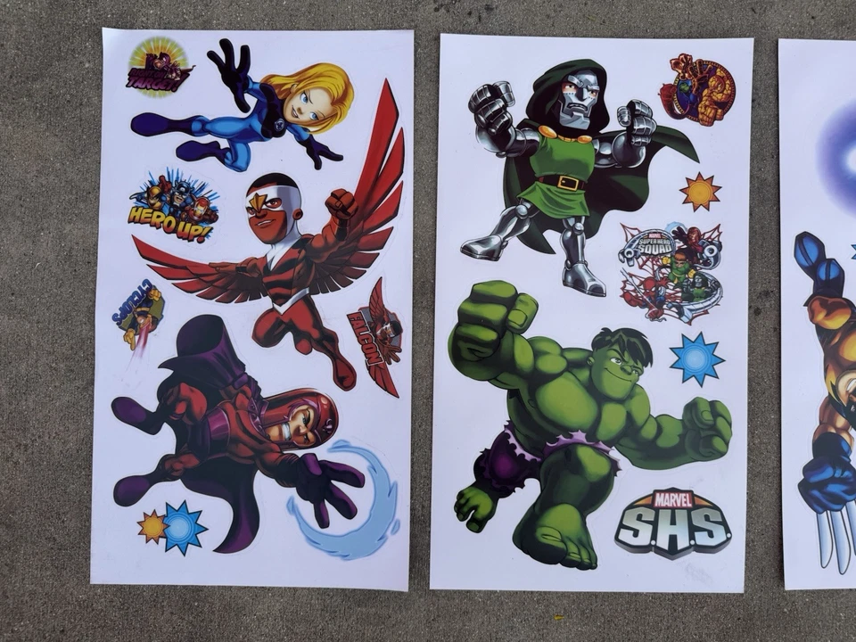 Calcomanías de pared animadas pelar y pegar RoomMates Marvel Superhero Squad pegatinas habitación Foto 2 de 3