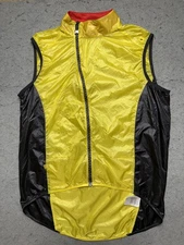 Mavic Altium Cycling Vest Mens XL Yellow Black Windproof Duralite SL Microvent
