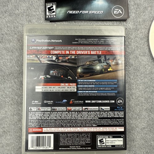 Need For Speed Shift 2 Unleashed Limited Edition PS3 PlayStation 3 CIB - Picture 5 of 5