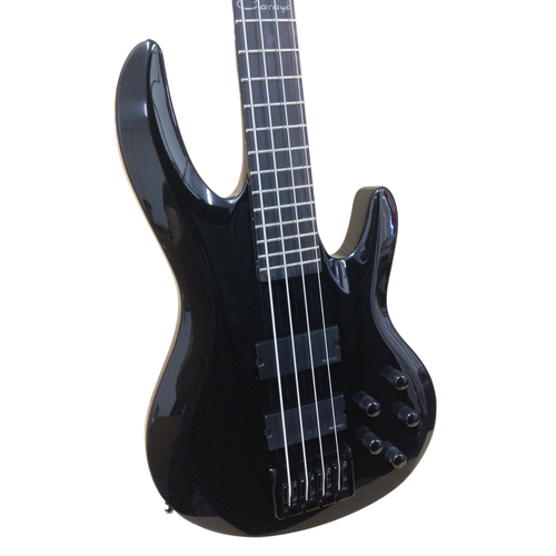 Haze SPB3270BK Fretless 4-String Electric Bass Guitar,Black,Neck-Thru + Free Bag - Picture 3 of 18