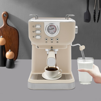 Espressomaschine Kompakte Espresso-Kaffeemaschine Mit  Milchaufschäumer 1050W DE