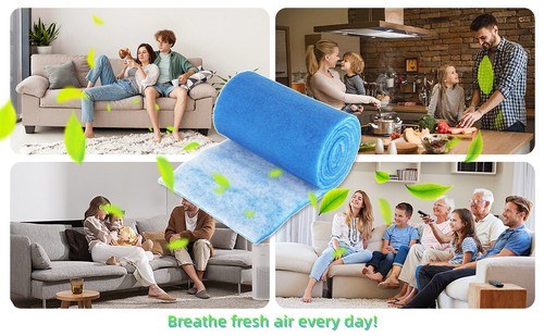 140" x12" of Blue and White Air Filter Media Roll MERV6 Polyester Media-12" Wide - Picture 6 of 17