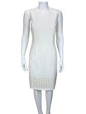 Calvin Klein, Women's Studded Sheath Dress, Ivory, Size 10