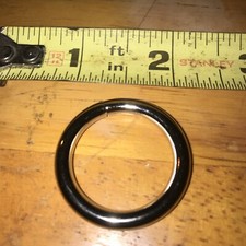 25 metal o-rings welded nickel plated 1" Inside Dia Crafting Paracord Closeout