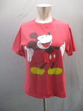 Disney Size L Kids Red Cotton Short Sleeve Breathable Mickey Mouse T-Shirt 774
