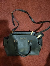 Michael Kors Black Purse With Black Straps Pre Owned Used Sholder Bag Tote KD