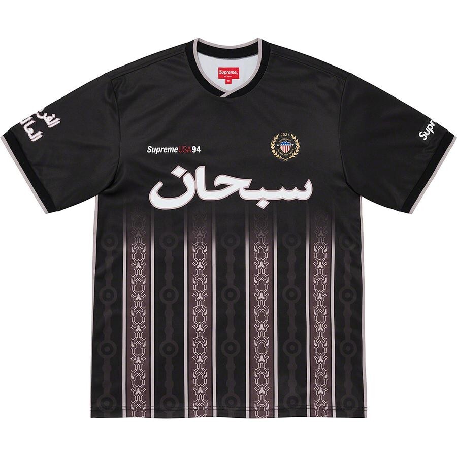 Supreme Arabic Logo Soccer Jersey 最安値 Supreme Arabic Logo Soccer Jersey Black SS21 Size L Large
