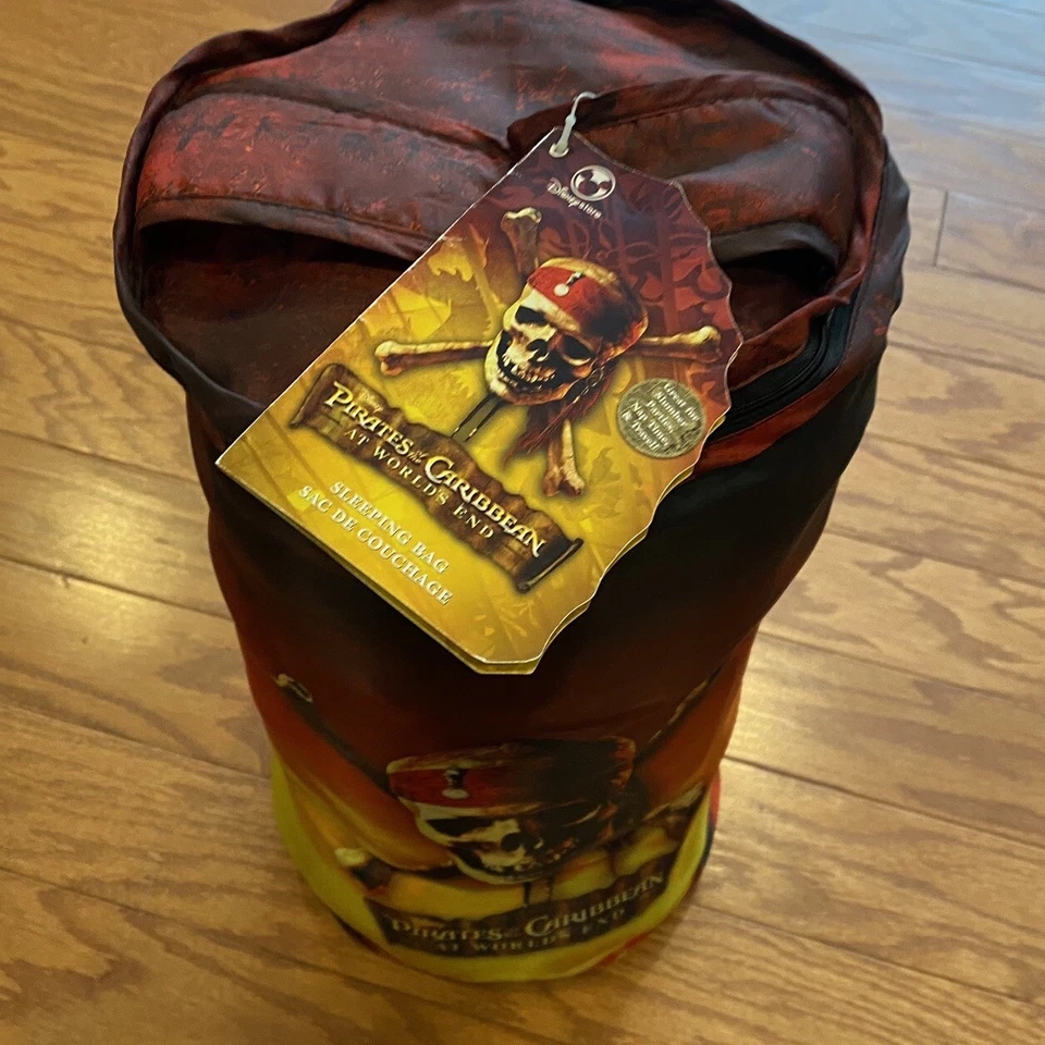 Disney Piratas del Caribe Saco de Dormir Niños Usado en Excelente Condición Camping Pijama Niño Niña Foto 3 de 4