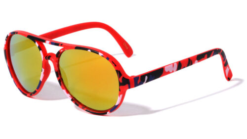 KIDS YOUTH BOYS CAMOUFLAGE CAMO SPORT AVIATOR SUNGLASSES CASUAL RETRO CLASSIC - Picture 4 of 8