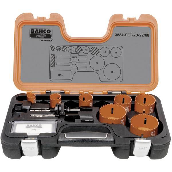 Bahco 3834-SET-73-22/68   Kit seghe a tazza 1 pz.