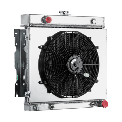 3 Row Aluminum Radiator Shroud Fan Fit 1970-1979 Dodge D/W 100 150 200 300,