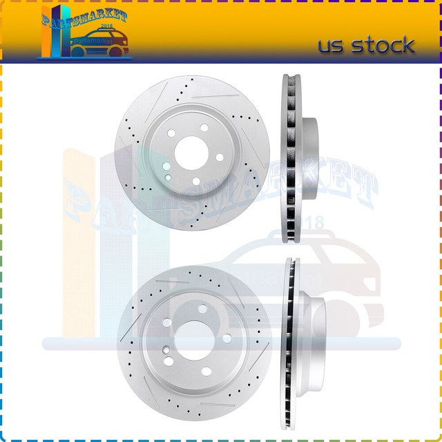 Front Rear Drilled Slotted Discs Brake Rotors For MercedesBenz GLK250