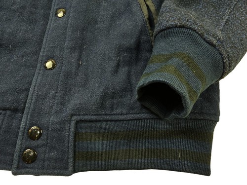 *HOT AUTHENTIC Men's DIESEL VARSITY SPORTS BOMBER LINED NAVY Blue WOOL Jacket XS - Picture 11 of 17