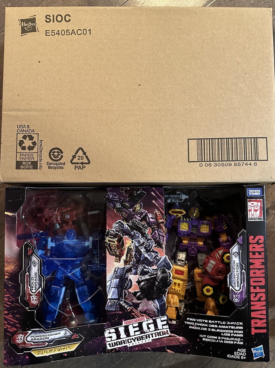 Transformer Siege Fan Vote Battle 3-Pack Holo/Clear Mirage+