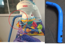 Fisher Price Ocean Wonders Aquarium Cradle Swing Seat Tube Arm Parts  A 