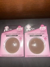 x2 Hollywood Fashion Secrets Silicone Cover Ups- Dark Skin tone Nipple covers