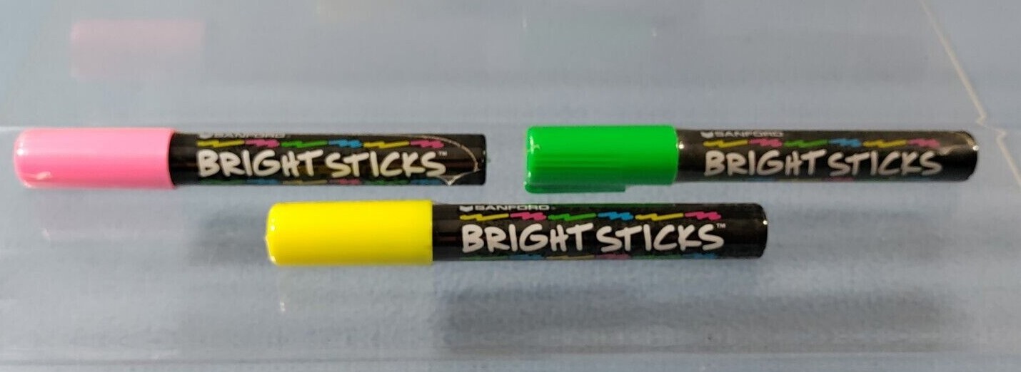 NEW & SEALED LOT OF 3 DIFFERENT COLOR BRIGHT STICKS WET ERAS
