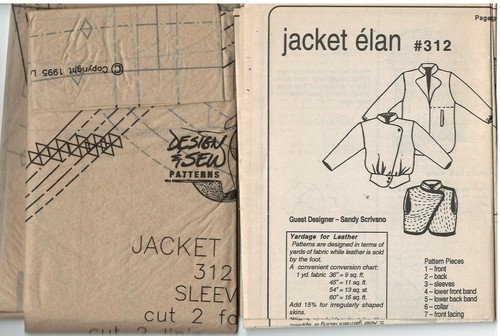1995 Jacket Elan 313 Jacket size size XS-XL sewing pattern uncut - Picture 3 of 3