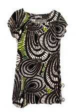 TOP/TUNIC SIZE 10 WALLIS SOFT VISCOSE A-LINE SHOT SLEEVE