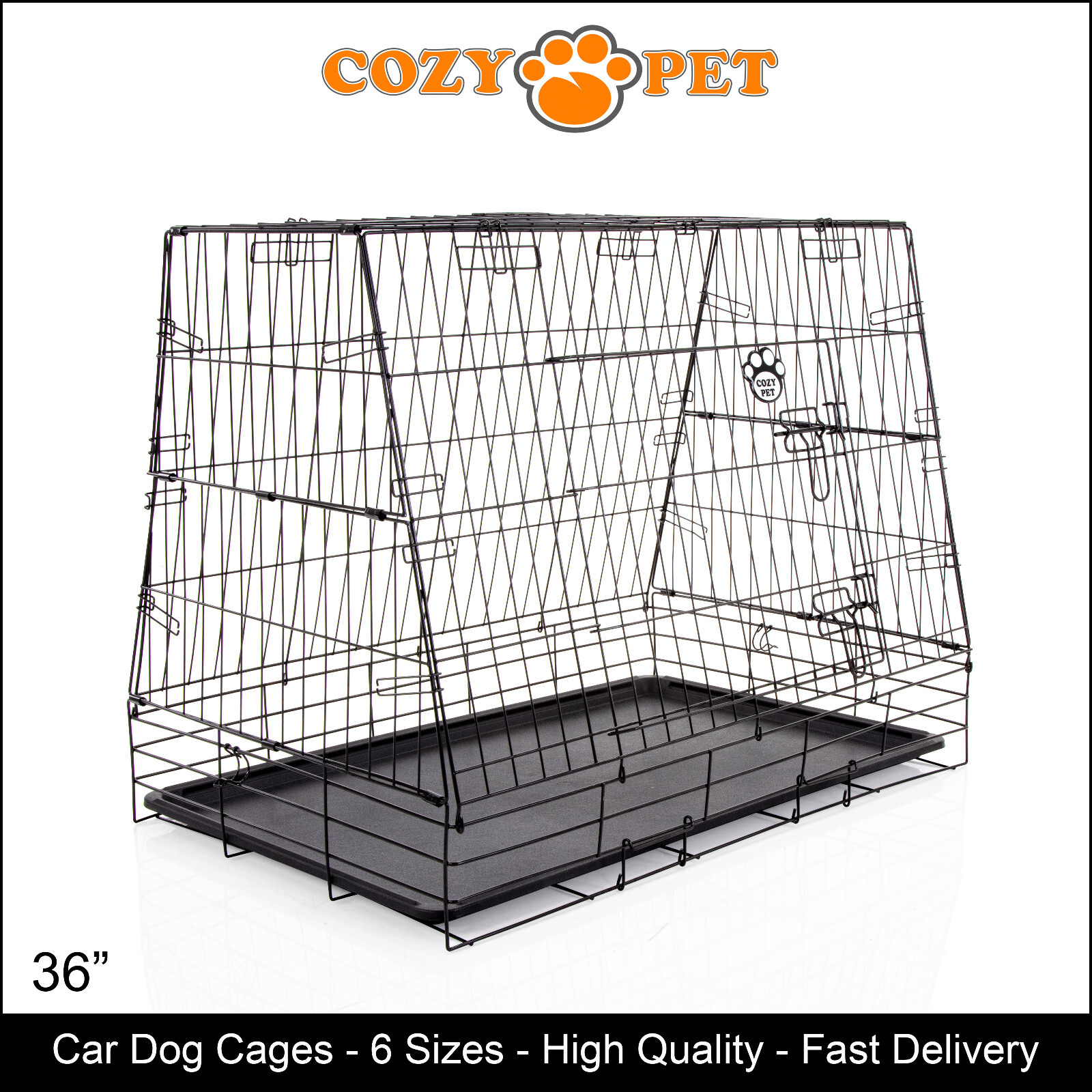 Car Dog Cage By Cozy Pet 36" Large Size Puppy Travel Crate Cat Carrier