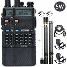 2 SET BAOFENG UV-5RIII TRI-BAND V/UHF FM HAM TWO-WAY RADIO WALKIE TALKIE 3800MAH