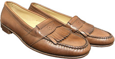 Cole Haan Men's Made In USA Kiltie Moccasin Loafers US 11.5B Brown Leather