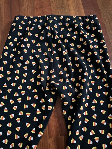 Gymbroee Girls Size 12 Candy Corn Leggings Halloween Fall Black & Orange - Picture 8 of 9
