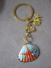 Seashell nautical keychain