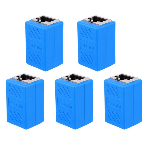 5pcs Network Cable Extender Network Cable Connector for Home Office Blue - 第 1/12 張圖片
