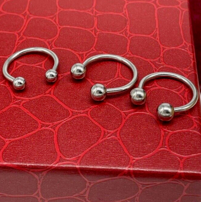 Tres Piercing para El Nariz Hombre Mujer de Acero Inoxidable A Bolas Roscados