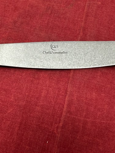Chef & Sommelier Dinner Knife Patina Finish 9 3/4" Long Heavy Metal - Picture 3 of 10
