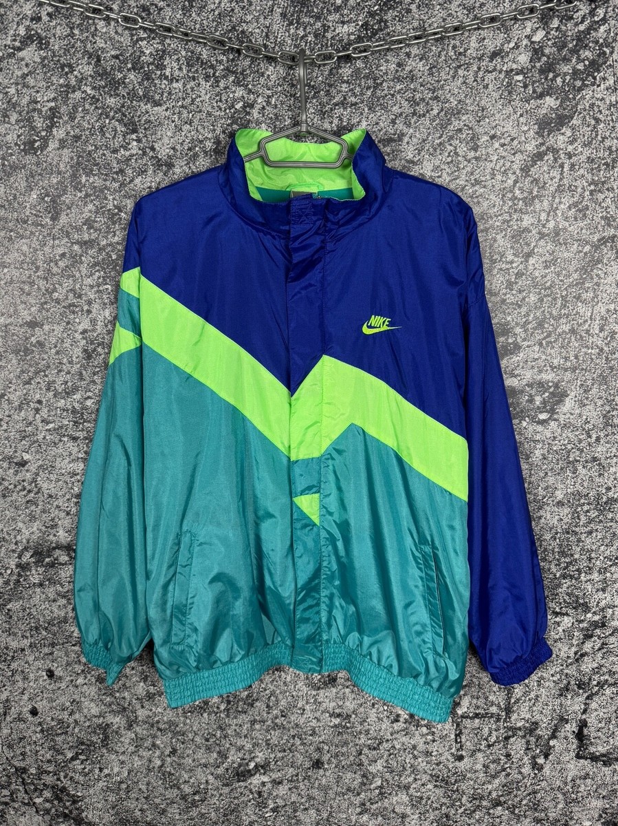 ジャケット・アウター VINTAGE 90s NIKE NYLON MULTICOLOR JACKET NIKE VINTAGE 1990s TRACK JACKET RAINCOAT NYLON MULTICOLOR