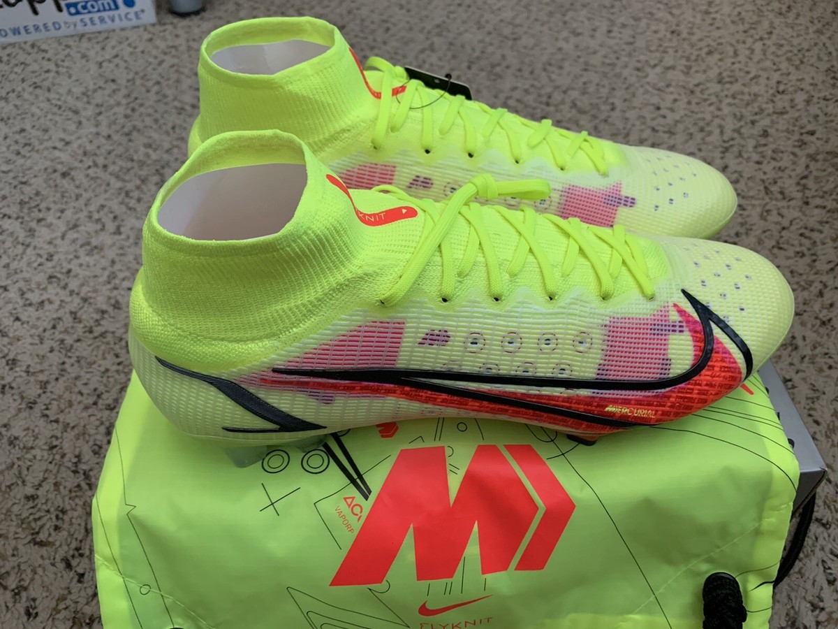 Nike Mercurial Superfly 8 Elite FG Volt-Bright Crimson, Size