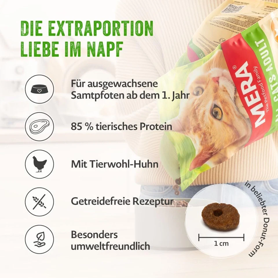 Cats Huhn 2kg Trockenfutter für ausgewachsene Katzen getreidefrei & nachhalti... - Bild 3 von 4