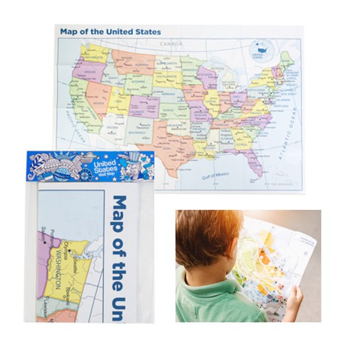 Palace Learning USA Map For Kids - LAMINATED - United States Wall Chart Map (18 X 24 - View #2