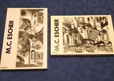 Lot of 2 Vintage Selegiochi 1000-Piece Jigsaw Puzzles, MC Escher