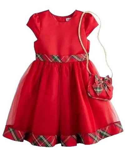 blueberi boulevard christmas dresses Baby & Toddler Blueberi Boulevard Santa Dress with Faux Fur Trim & Long  Sleeves